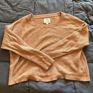 Cropped quart length sleeve top